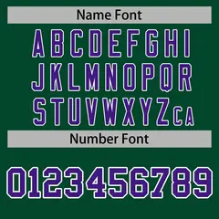 Green Purple-White Varsity Full-Snap Letterman Jacket 6