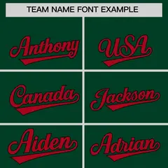 Green Red Baroque Style Baseball Jersey 3