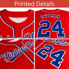 Green Red Baroque Style Baseball Jersey 6