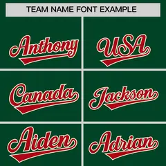 Green Red Cream Gradient Raglan Varsity Letterman Jacket 3