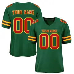 Green Red-Gold Classic Style Football Jersey 1