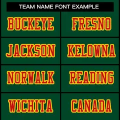 Green Red-Gold Classic Style Football Jersey 3