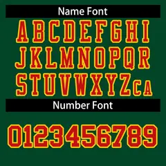 Green Red-Gold Classic Style Football Jersey 4