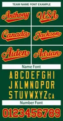 Green Red-Gold Classic Style Hockey Jersey 3