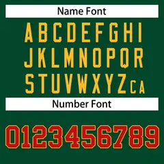 Green Red-Gold Classic Style Hockey Jersey 4