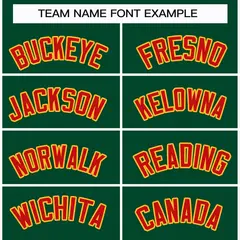 Green Red-Gold Classic Style Hockey Jersey 3