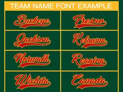 Green Red-Gold Classic Style Hockey Jersey 3
