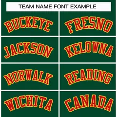 Green Red-Gold Classic Style Hockey Jersey 3