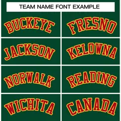 Green Red-Gold Classic Varsity Full-Snap Letterman Jacket 5