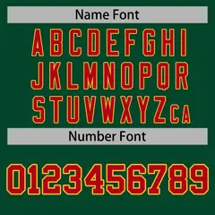 Green Red-Gold Classic Varsity Full-Snap Letterman Jacket 6