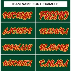 Green Red-Gold Classic Varsity Full-Snap Letterman Jacket 5