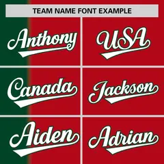 Green Red Gradient Stripe Two-Button Softball Jersey 3