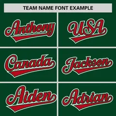Green Red Half Stripe Authentic Baseball Jersey 3