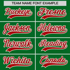 Green Red Raglan Sleeves Reversible Baseball Jersey 7