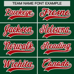 Green Red Raglan Sleeves Reversible Baseball Jersey 7