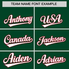 Green Red Thick Stripes Star Pattern Baseball Jersey 3
