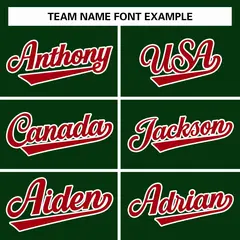 Green Red White Raglan Varsity Full-Snap Letterman Jacket 3