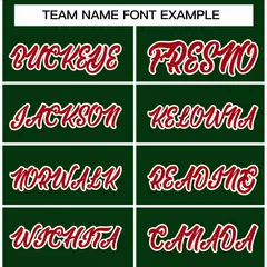Green Red White Raglan Varsity Full-Snap Letterman Jacket 3