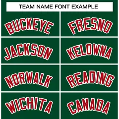 Green Red White Raglan Varsity Full-Snap Letterman Jacket 3