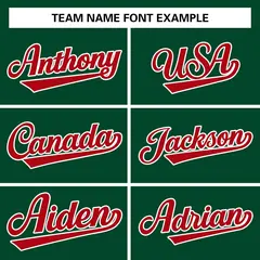 Green Red White Raglan Varsity Full-Snap Letterman Jacket 5