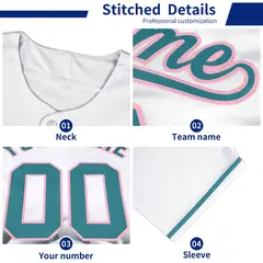 Green Rhombus Design Authentic Baseball Jersey 5