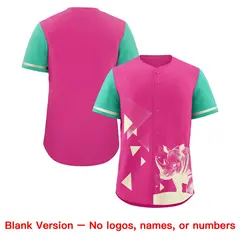 Green Rose Red Raptor Series Raglan Baseball Jersey 8