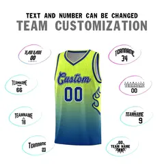 Green Royal Flame Gradient Fashion Basketball Jersey 4