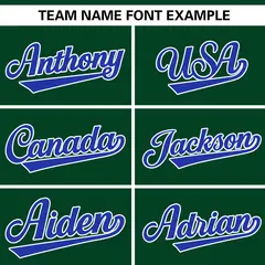 Green Royal Gradient Ribbed Authentic Baseball Jersey 3