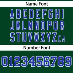 Green Royal Gradient Ribbed Authentic Baseball Jersey 4