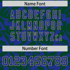 Green Royal Graffiti Pattern Authentic Baseball Jersey 4