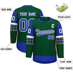 Green Royal Raglan Round-Neck Hockey Jersey 2