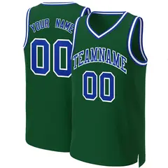 Green Royal White Classic Basketball Jersey 1