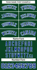 Green Royal White Classic Basketball Jersey 3