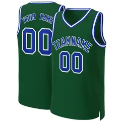 Green Royal White Classic Basketball Jersey 1