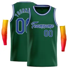 Green Royal-White Classic Casual Basketball Jersey