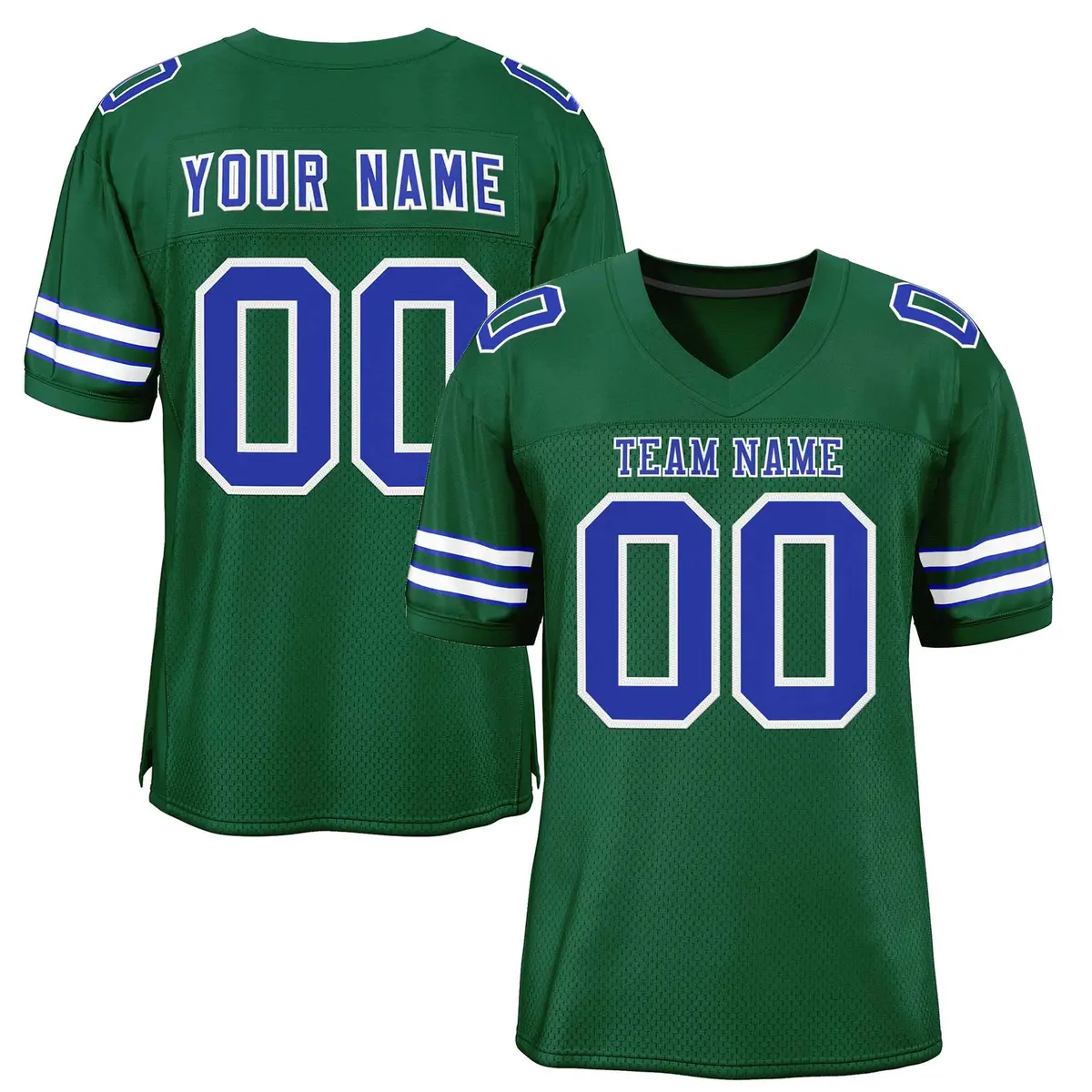 Green Royal-White Classic Style Authentic Football Jersey