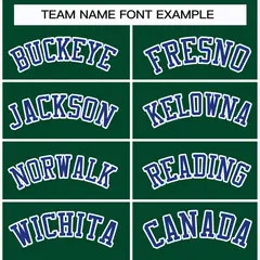 Green Royal-White Classic Style Hockey Jersey 3