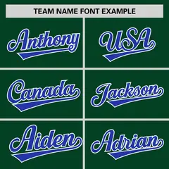 Green Royal-White Raglan V-Neck Hockey Jersey 3