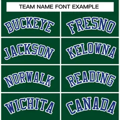 Green Royal-White Raglan Varsity Full-Snap Letterman Jacket 3