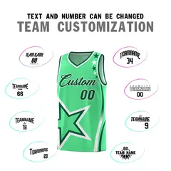 Green Shoulder Stars Graffiti Basketball Jersey 4