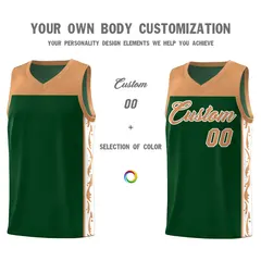 Green Side Pattern Graffiti Sports Basketball Jersey 3