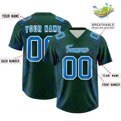 Green Snakeskin Graffiti Pattern Authentic Football Jersey 2