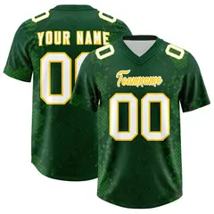Green Snakeskin Graffiti Pattern Authentic Football Jersey