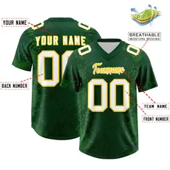 Green Snakeskin Graffiti Pattern Authentic Football Jersey 2