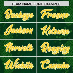 Green Snakeskin Graffiti Pattern Authentic Football Jersey 3