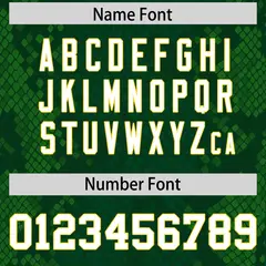 Green Snakeskin Graffiti Pattern Authentic Football Jersey 4