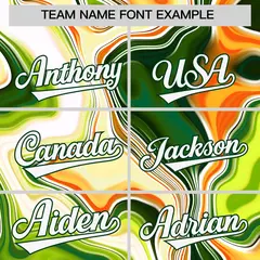 Green Split Fluid Pattern Authentic Baseball Jersey 3