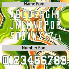 Green Split Fluid Pattern Authentic Baseball Jersey 4