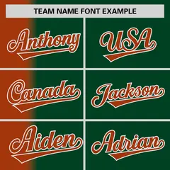 Green Texas Orange Pinstripe Gradient Baseball Jersey 3