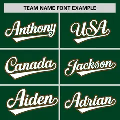 Green Texas Orange White Color Block Baseball Jersey 3